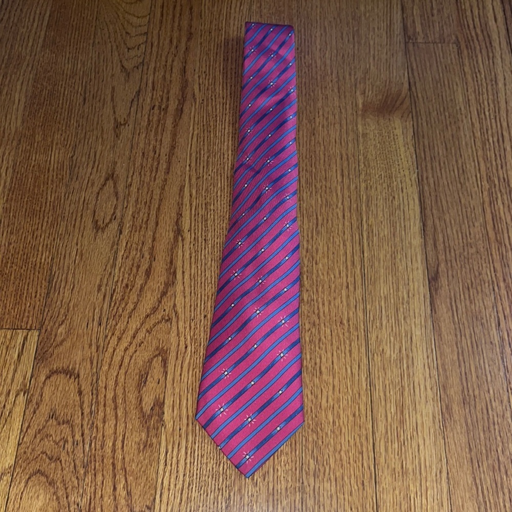 Hermès Men’s Red Striped Silk Tie